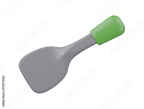 3d spatula icon render illustration