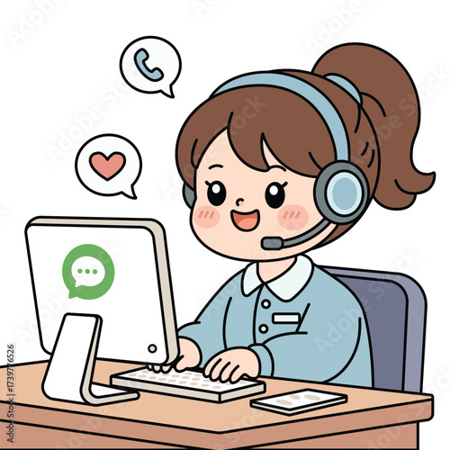 Call center staff are communicating at their desks.