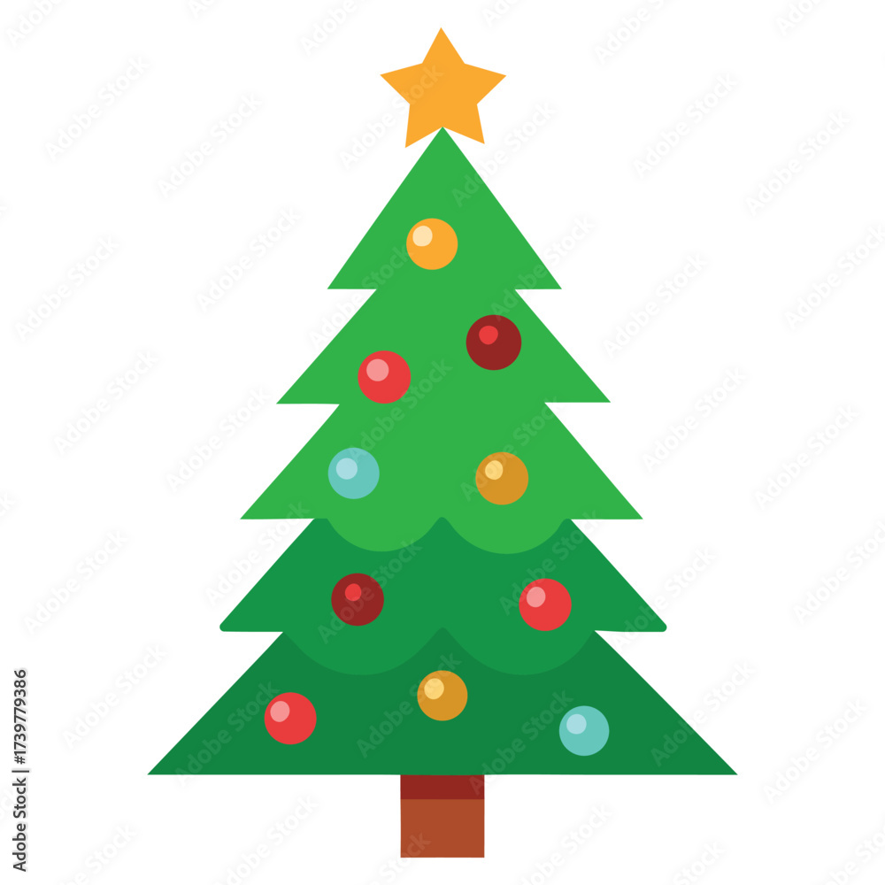 Fototapeta premium christmas tree vector art design