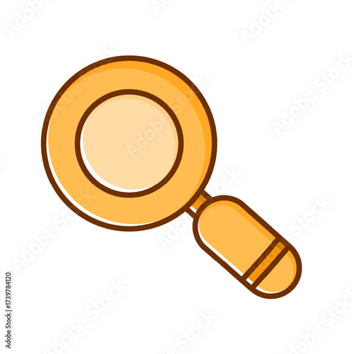 Magnifying Glass Icon Illustration Isolated on White Background
