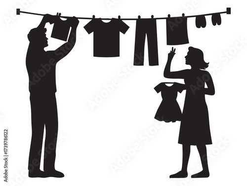 Minimalist Illustration of Leg in Trousers and White Stripe Design