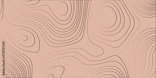 Fototapeta Naklejka Na Ścianę i Meble -  Geometric wooden texture pattern with abstract blue lines and light swirl design. grain, circle, illustration, vector, wave, seamless, spiral, curve, backdrop, 3d, ripple, metal