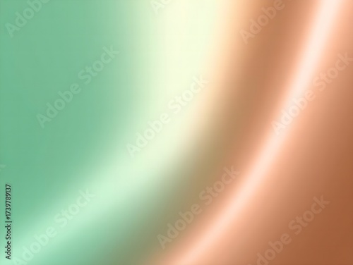 Gradient Background in Mint Green and Burnt Copper Glow