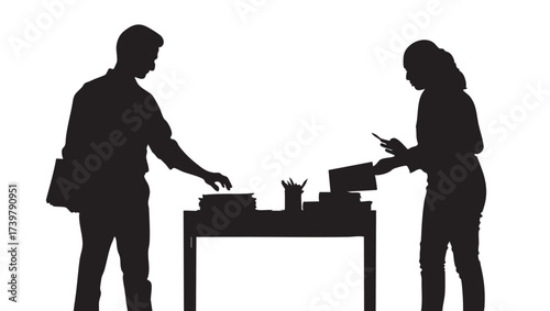 Silhouette of a tree branch against a white background image