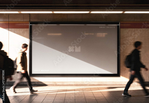 Subway Billboard Mockup