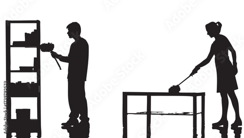 Silhouette of monument gate with abstract design in black and white