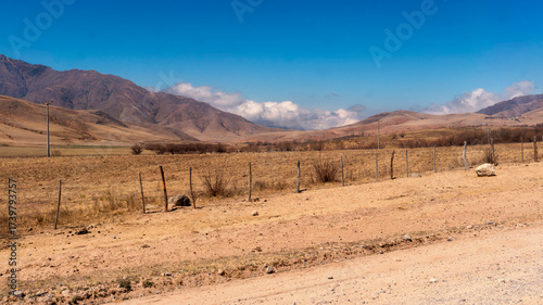 landscape view of Tafi del valle, Tucuman in a warm spring morning