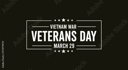 Vietnam war veterans day march banner background illustration