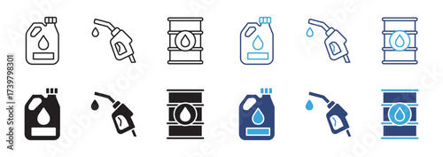 Car Fuel icon set. Fuel canister icon. Gas station icon, vector illustration .  