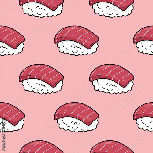 sushi seamless pattern