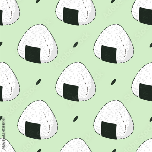 Onigiri Seamless Pattern