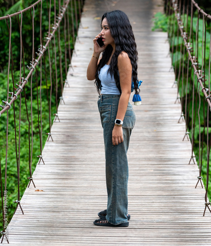 Thai Girl on Holiday at Khao Yai Thailand