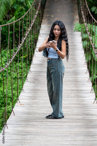 Thai Girl on Holiday at Khao Yai Thailand
