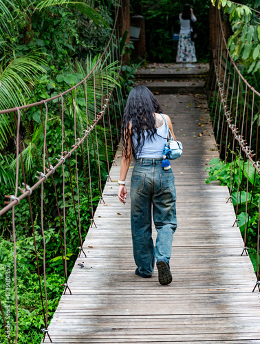 Thai Girl on Holiday at Khao Yai Thailand