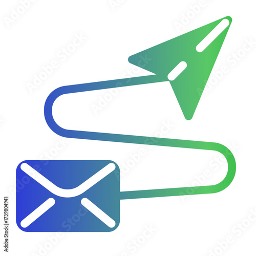 Sender icon representing originator, dispatcher, transmitter, courier, and messenger from the Corporate Icon Collection (Glyph Gradient Style)