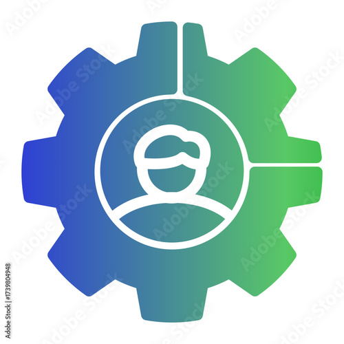 Management icon representing leadership, administration, organization, supervision, and coordination from the Corporate Icon Collection (Glyph Gradient Style)