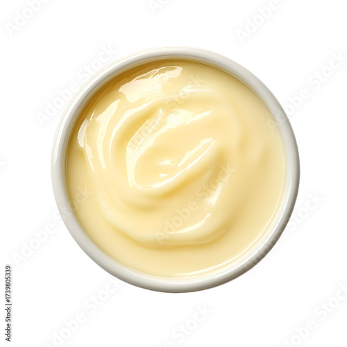 Creamy Condensed Milk in a Bowl - Professional Overhead View