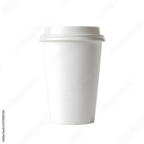 Wallpaper Mural Professional Disposable White Paper Cup Mockup Front View Cost Concept Torontodigital.ca