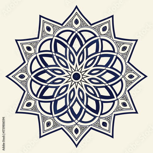 Islamic pattern, Mandala, Ornament, Arabesque, Seamless design, Geometric art, Background, Decoration, Abstract, Floral pattern (3).eps