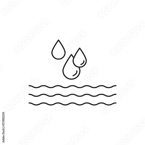Skin Hydration Line Icon Set ? Vector Illustrations on White Background..eps
