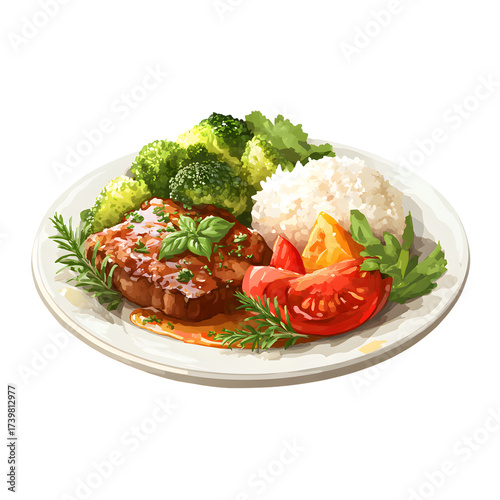 Vegan Meal Transparent Background Isolated PNG for Healthy Food Concepts
