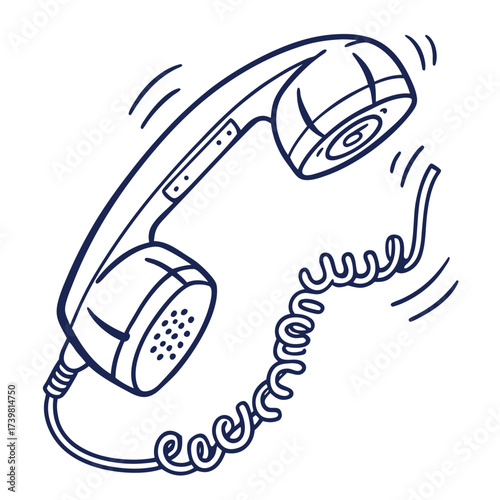 Illustration of a telephone receiver vector