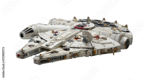 Spaceship Marvel: A meticulously crafted model spaceship, showcasing intricate detail and design, evokes a sense of futuristic adventure and exploration.
