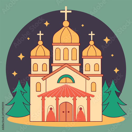 Orthodox Christmas, Nativity, Jesus, Christian holiday, Cross, Church, December, Orthodox religion, Celebration (4).eps