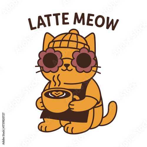 Latte Meow Svg 