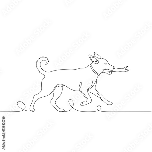 Vintage dog toy still-life with designed in minimalist black ink on a transparent background, nostalgic composition for pet product features or lifestyle editorials
