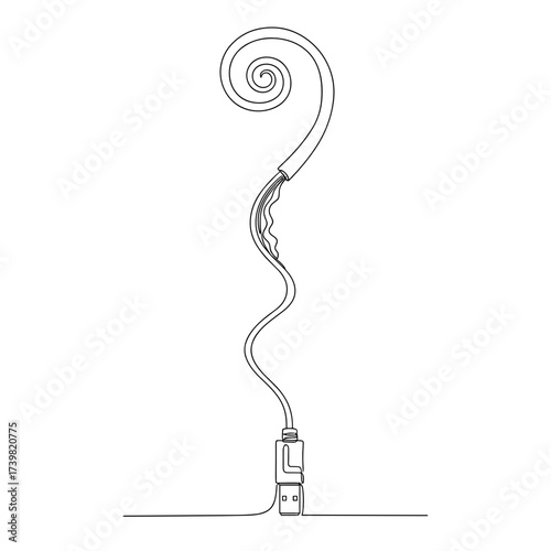 A close-up of fiber optic cables, depicted in a minimalist black pattern on a transparent background, is a technological concept for telecommunications, data transmission, networking, or IT marketing.