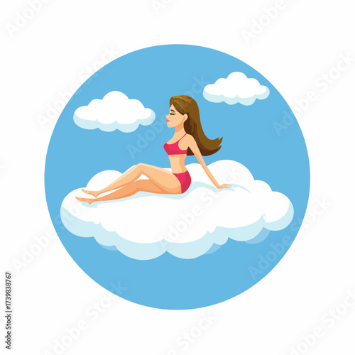 Entspannt auf einer Wolke