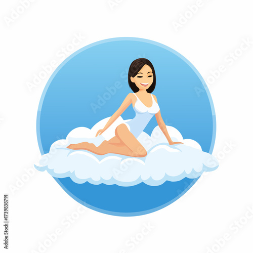 Entspannt auf einer Wolke