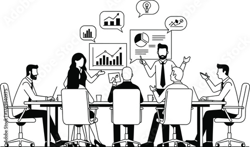 business people in a office and creating business ideas