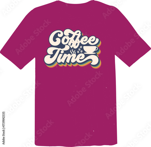 Beige T shirt mockup isolated on white background with clipping path.