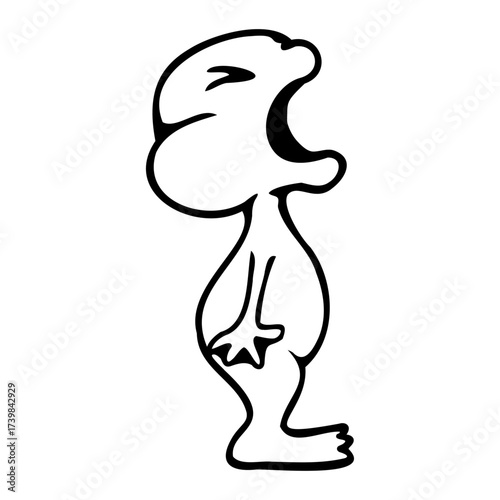 Frog cries out angrily maliciously unhappily loud