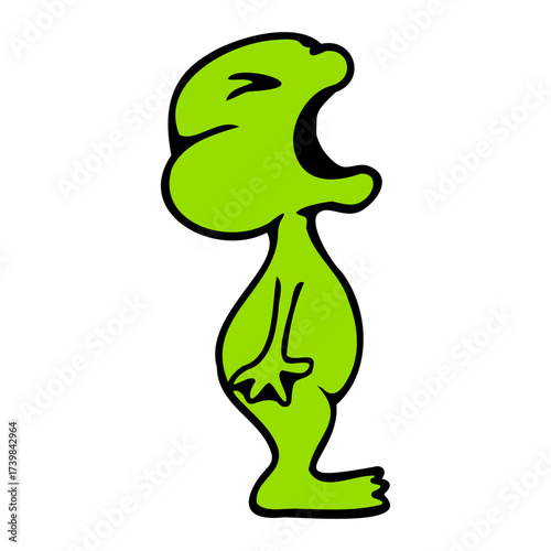 Frog cries out angrily maliciously unhappily loud