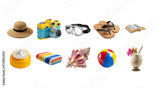 Enjoying Summer Hobbies with Fun Objects by the Shore