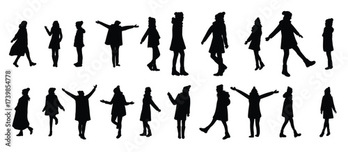 collection of women wearing scarves in winter 
