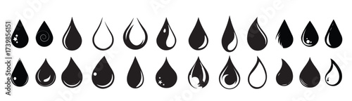 Drops Set vector illustration