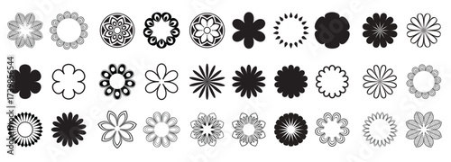 Flower Shapes Vector illustration