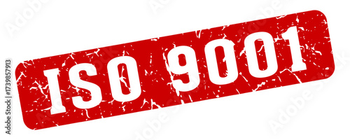 iso 9001 rectangular sign. iso 9001 stamp