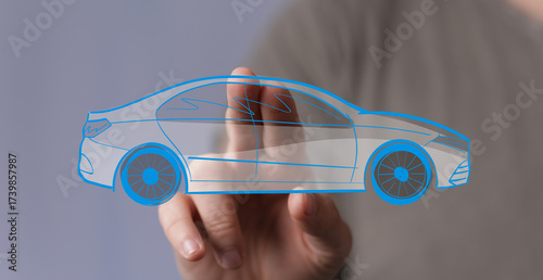 A human hand interacts with...