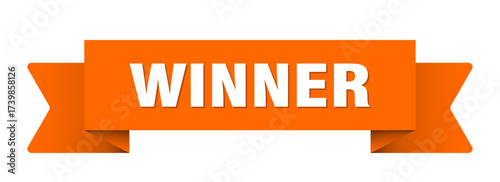 winner ribbon isolated on transparent background. winner ribbon
