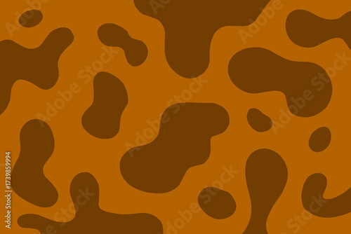 Abstract chocolate splash and drip background with fluid brown organic shapes