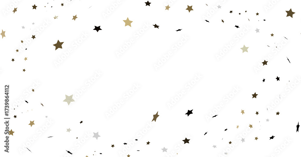 Obraz premium Scattered Stars on White Background