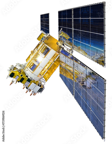 Navigation space satellite glonass isolated on transparency backgronud in PNG format