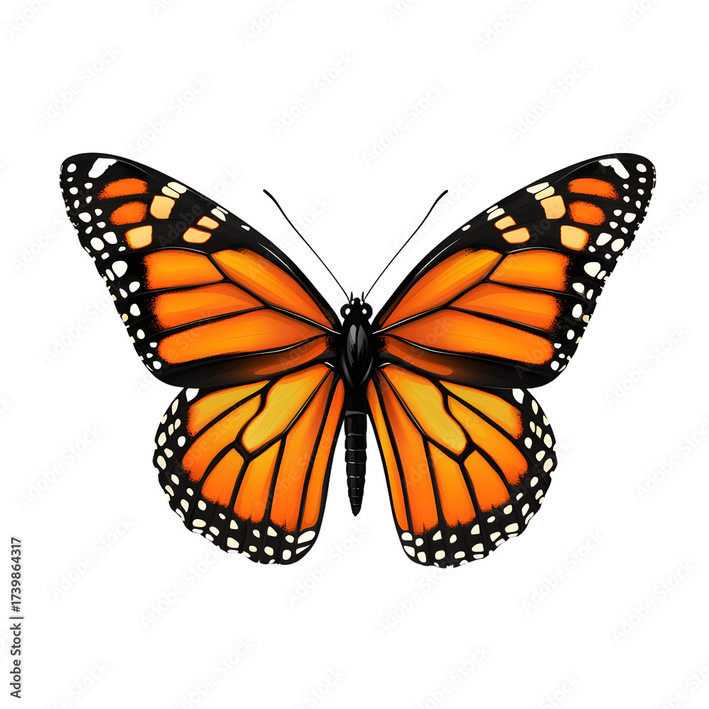Fototapeta premium Detailed Monarch Butterfly Collection in PNG Format
