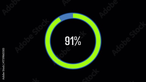 Loading Progress Bar Percent Icon – Animation Alpha Loop