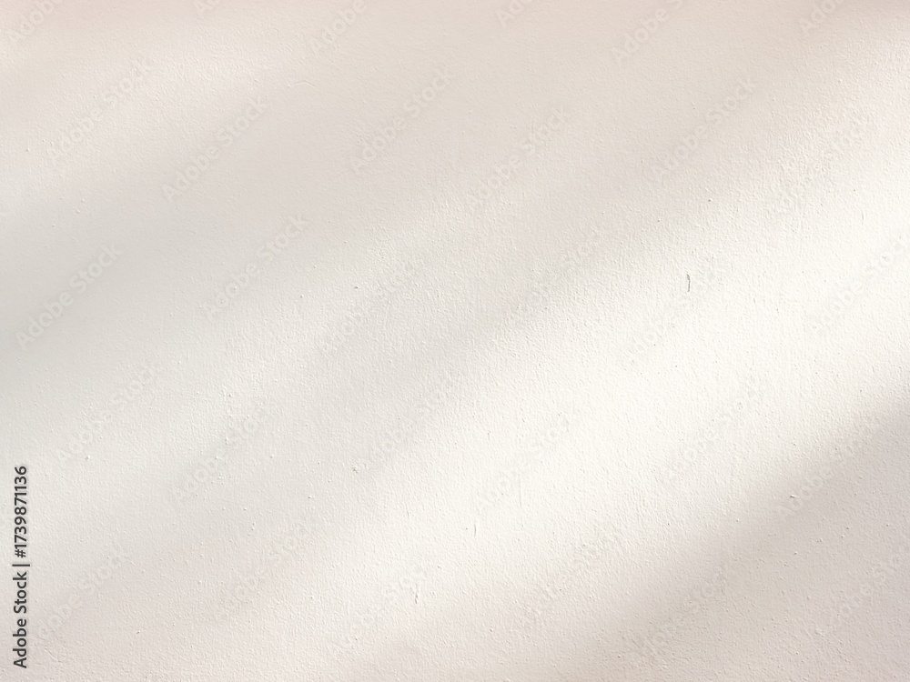 Naklejka premium An empty wall background with the tree shadow and a copy space for your work. A faint shadow on the wall.